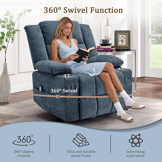 Korser 360° Swivel Rocker Recliner