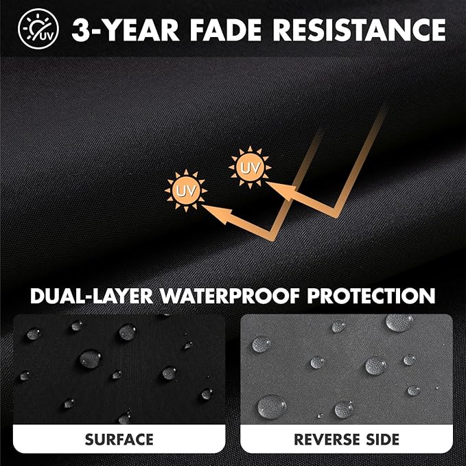 MIULEE Black Outdoor Seat Cushion 24x24 Inch Waterproof & 3 Year Fade Resistant