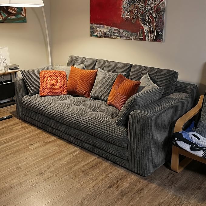 Homkdom 3 Seater Boneless Couch