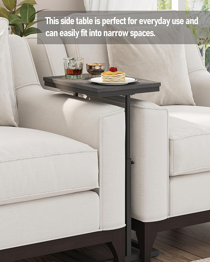 TUTOTAK End Table, Side Table, Tall Couch Table, Sofa Table, Living Room