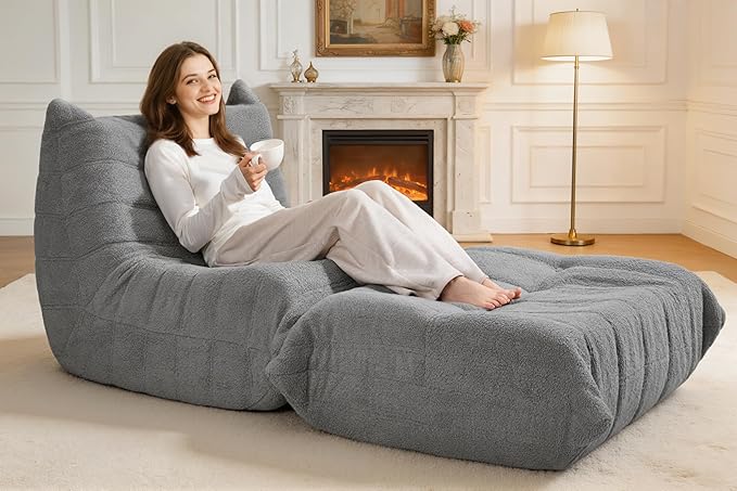 Bean Bag Pouf Ottoman, Foot Stool, Foot Rest