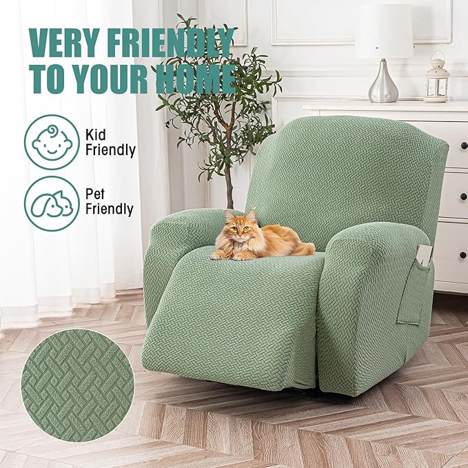 Genina Recliner Chair Cover, Stretch Reclining Chair Covers, Recliner Sofa