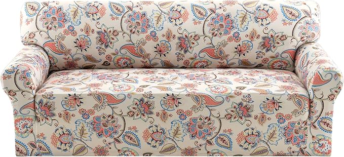 H.VERSAILTEX Floral Pattern Couch Cover Printed Sofa Covers Washable High