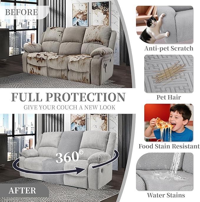 100% Waterproof Sectional Recliner Couch Covers