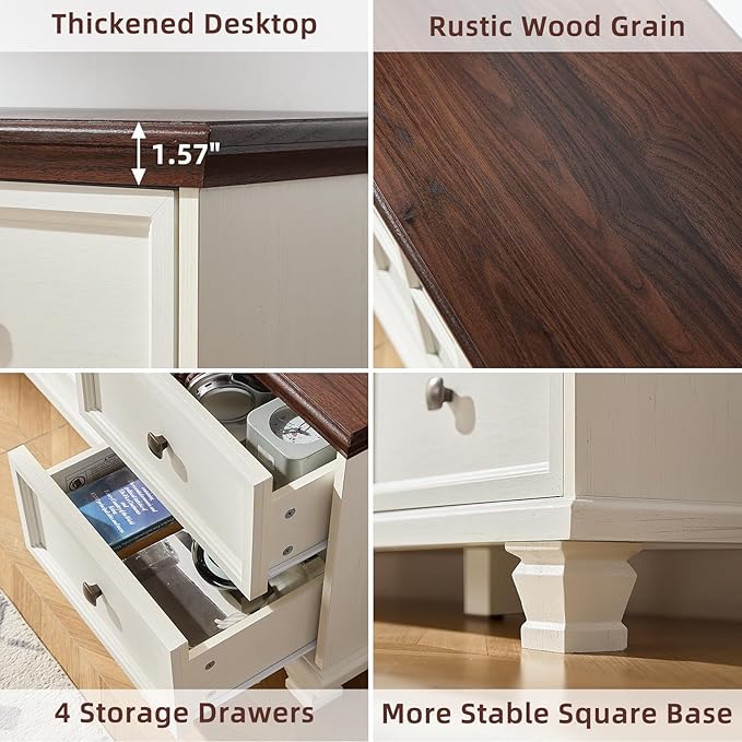 SAVOR LIFE TV Stands for Living Room, Farmhouse Entertainment Center, Rustic
