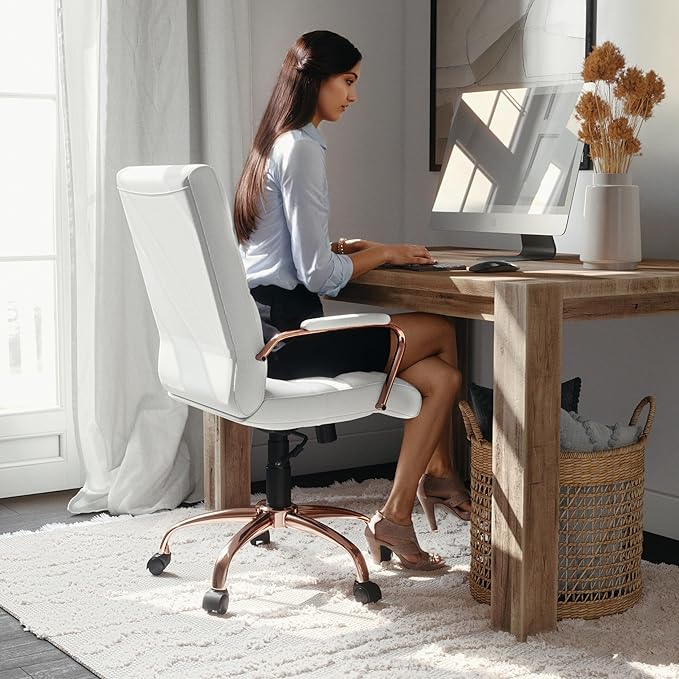 Flash Furniture Whitney Mid-Back Swivel LeatherSoft Desk Chair