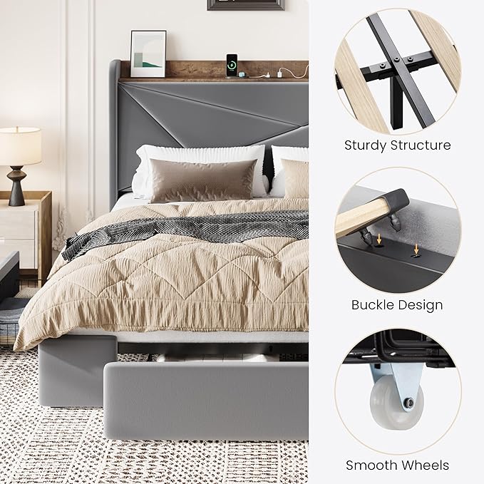 SHA CERLIN Queen Bed Frame