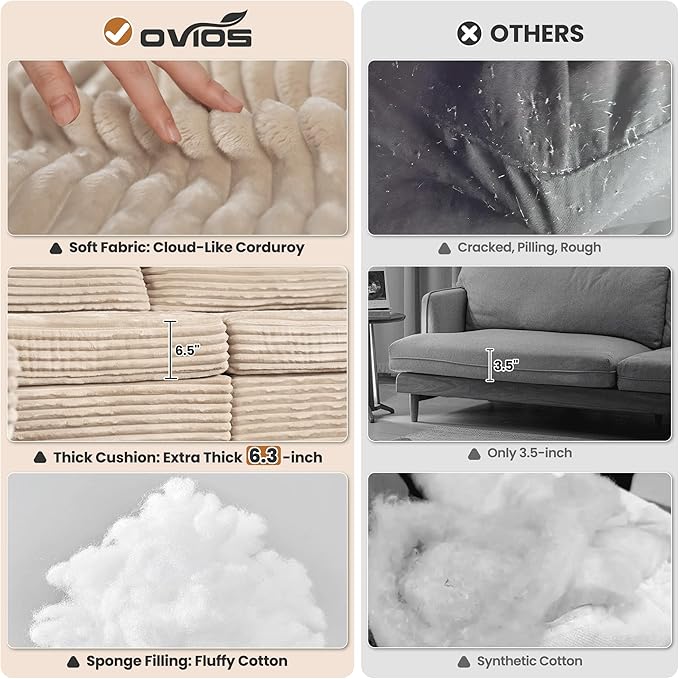 ovios 32.7 inches Ottoman Seat Module