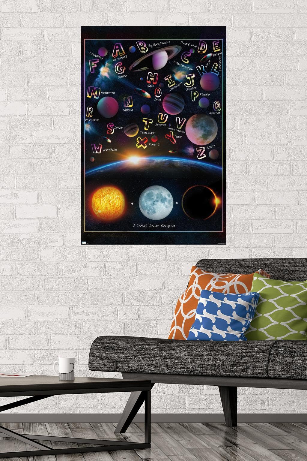 Trends International Ali Chris - The Solar System: Total Eclipse Letters Wall Poster, 34L x 22.4W, Premium Unframed Version