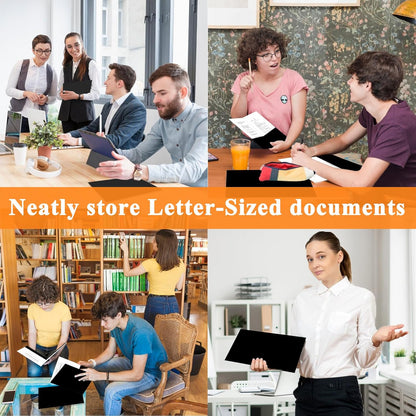 100Pcs Black Two-Pocket Heavyweight File Folder,Letter Size,Paper File Folder for School Office Home Bussines