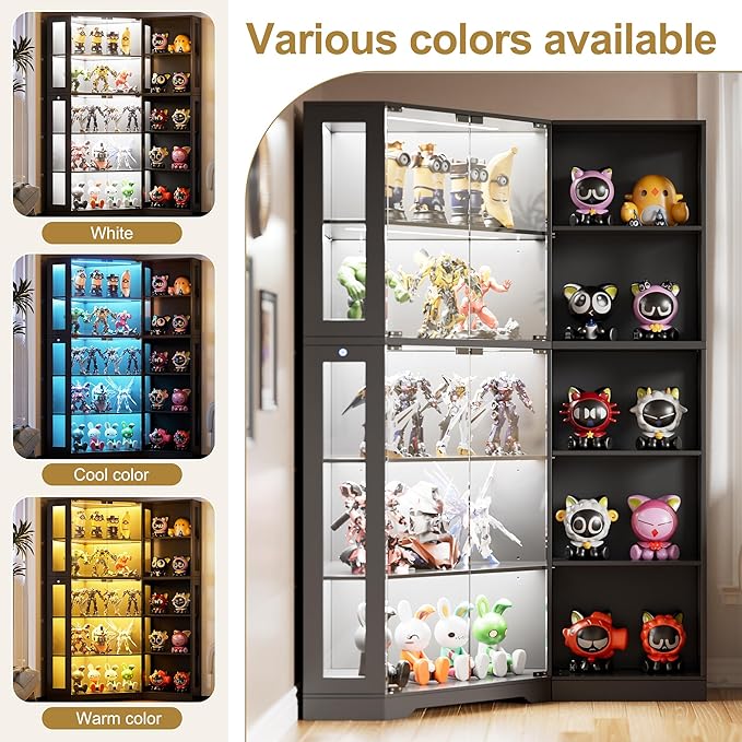 PAKASEPT Corner Display Curio Cabinet