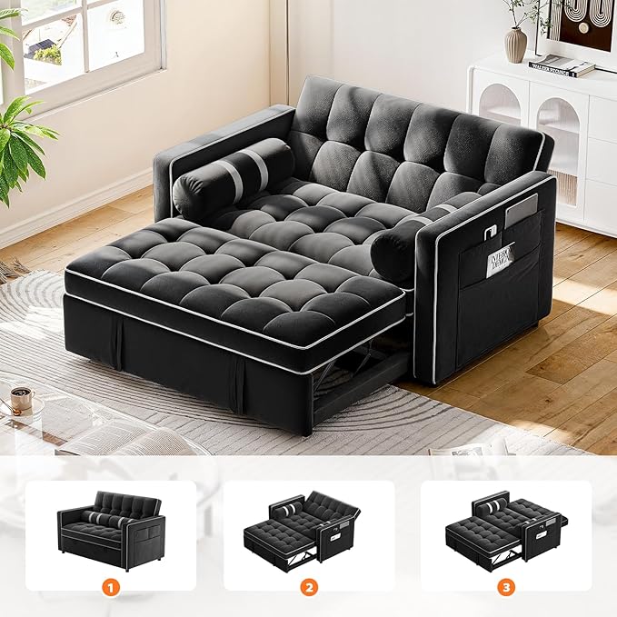 Pipishell 3 in 1 Sleeper Sofa Bed, Pull Out Couch