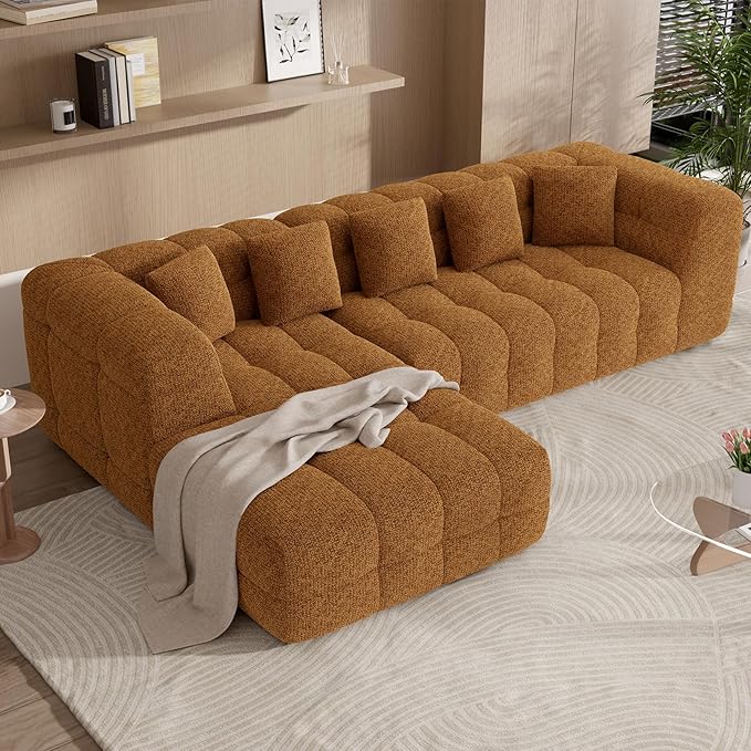 107" Boneless Couch with L