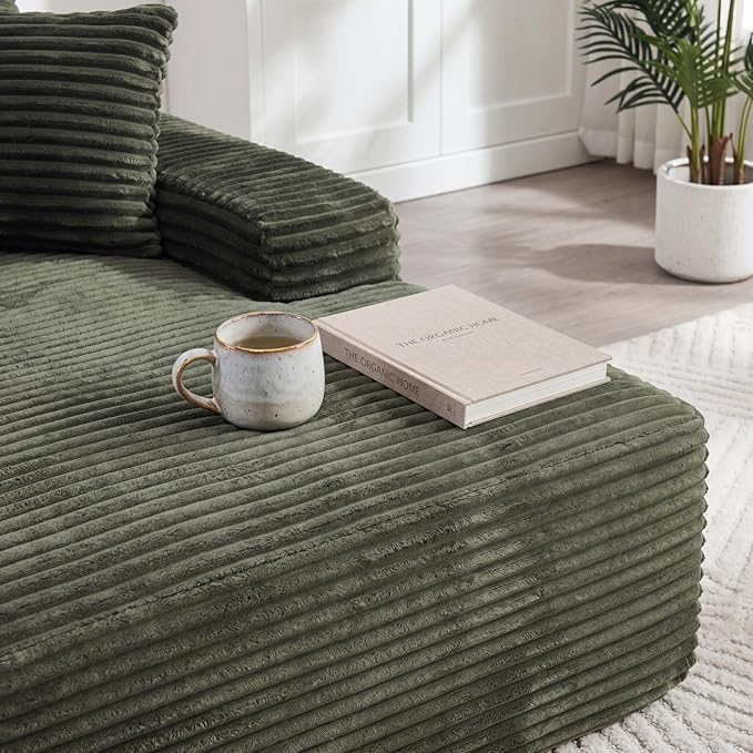 Oversized Boneless Chaise Sofa Bed, Corduroy Chaise Lounge Chair Indoor