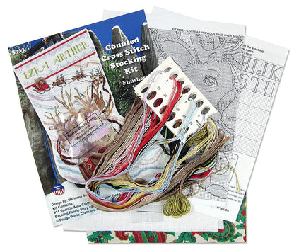 Reindeer Ride Counted Cross Stitch Stocking Kit