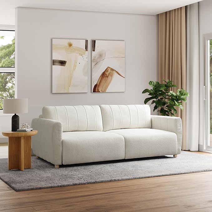 Serta Galway 91.7" Convertible Sleeper Sofa, Queen Size, Wall-Hugging