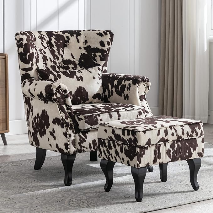 Mid Century Modern Accent Chair Upholstered Armchair Comfy Velvet Tufted