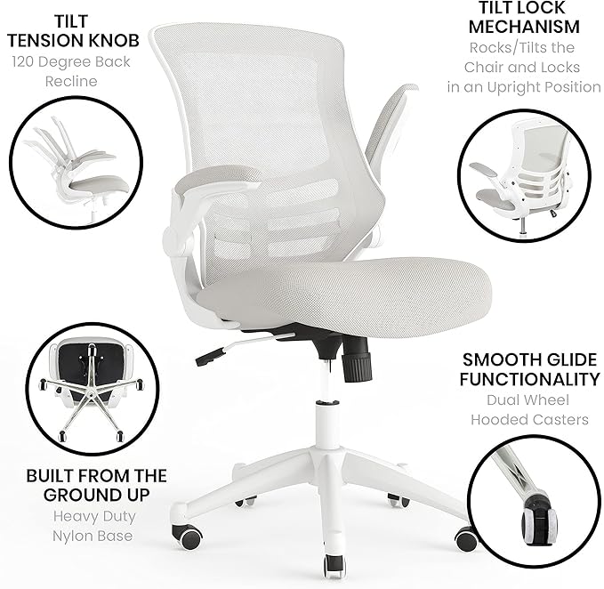 Flash Furniture Kelista Mid-Back Swivel Office Chair