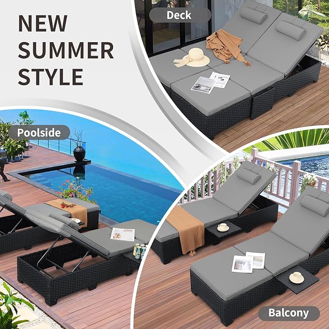 WAROOM Outdoor Chaise Lounge Chairs
