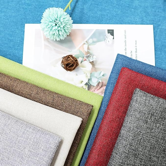 Heavy Linen Fabric 40x57 Inches, 1.2mm Thickness, Plain Solid Color Cloth