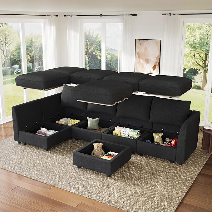 HONBAY Modular Sectional Sofa L Shaped Sectional Couch