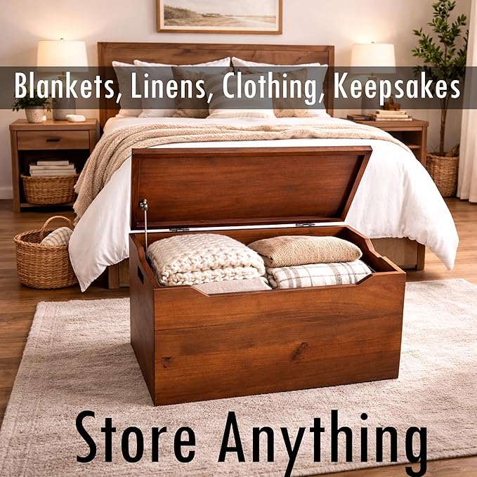 Fully Assembled, Solid Wood Storage Chest