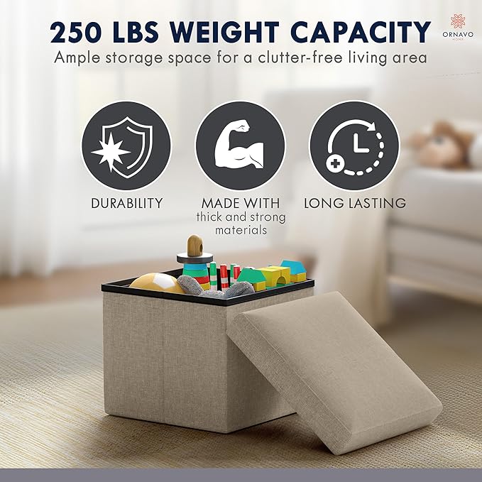 Ornavo Home Small Storage Ottoman,