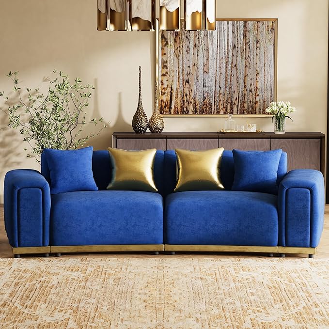 104" Oversized Velvet Chesterfield Couch