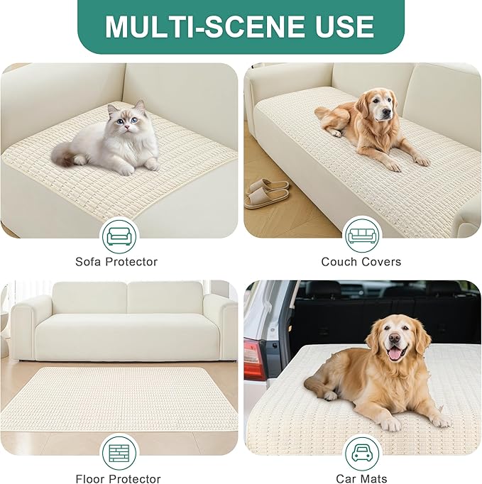 Foxdecor Couch Cover Sofa Cover Washable, Dog Bed Cover Couch Covers
