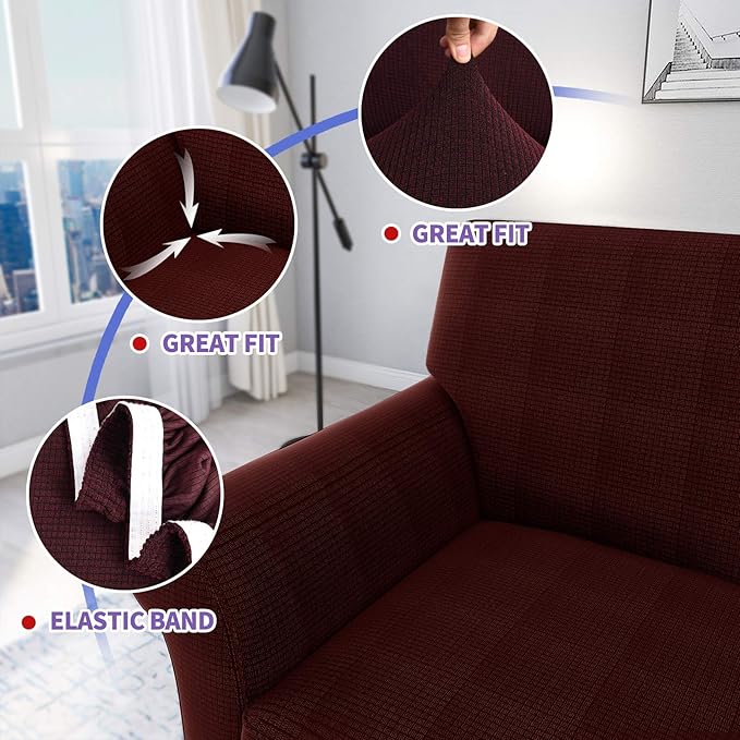 ZNSAYOTX 3 Piece Loveseat Covers