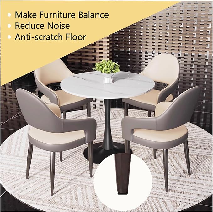 M6 Adjustable Furniture Levelers Table Feet Screw in Threaded, Screw on Chair