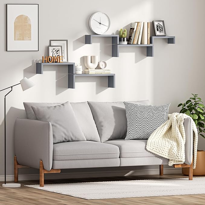 SRIWATANA Floating Shelves for Wall, Wall Shelves for Bathroom, Living Room