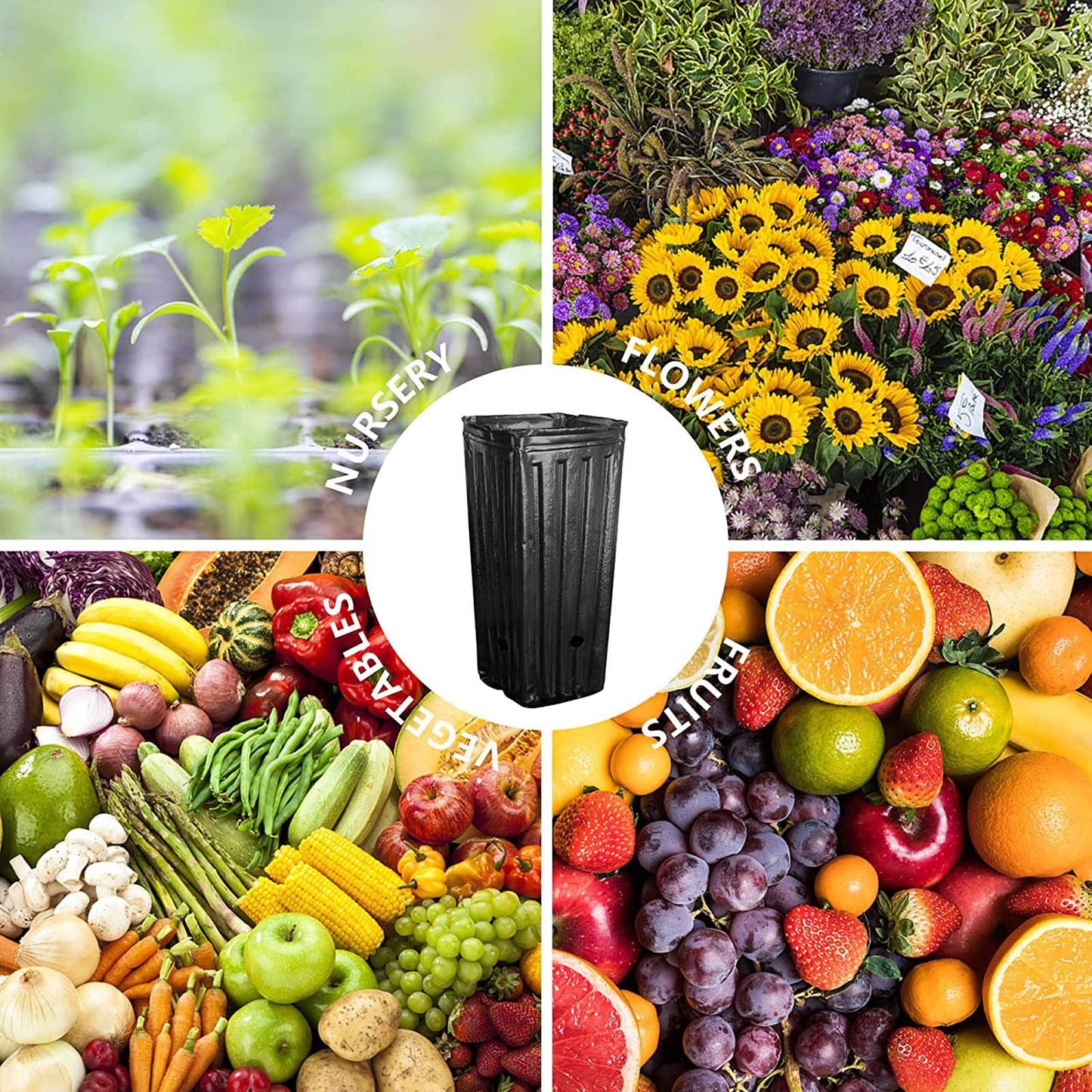 TOPINCN Deep Tree Pot Nursery Pots Outdoor Indoor Garden Seedlings Container Plants Treepots Tree Pots Flowers Plastic Container Pots Tall 20Pcs for Jar Nursery Baby Outside Kid Nursery