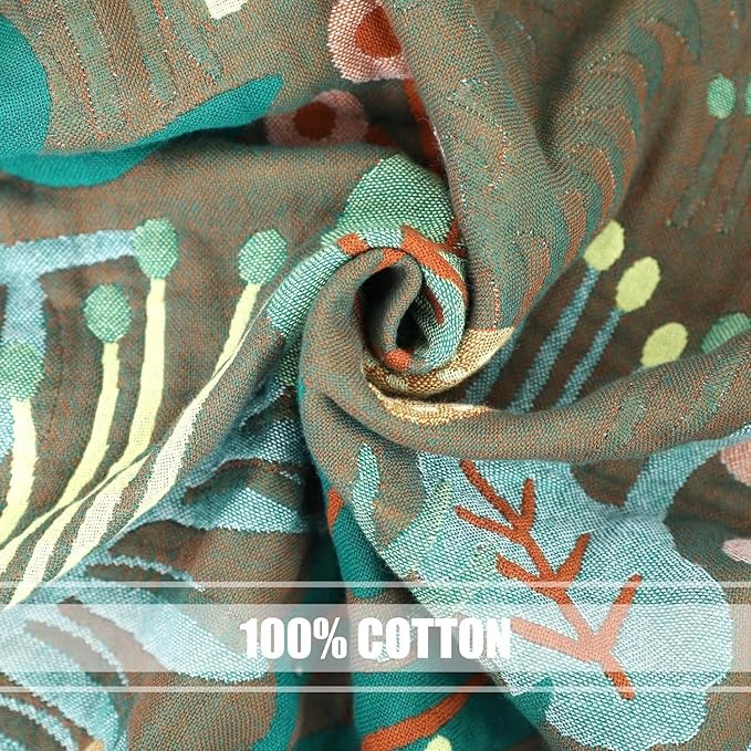 LUTBM Boho Throw Blanket for Bed Cotton Soft Lightweight Quilt Summer Blanket