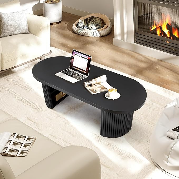Oval Fluted Coffee Table