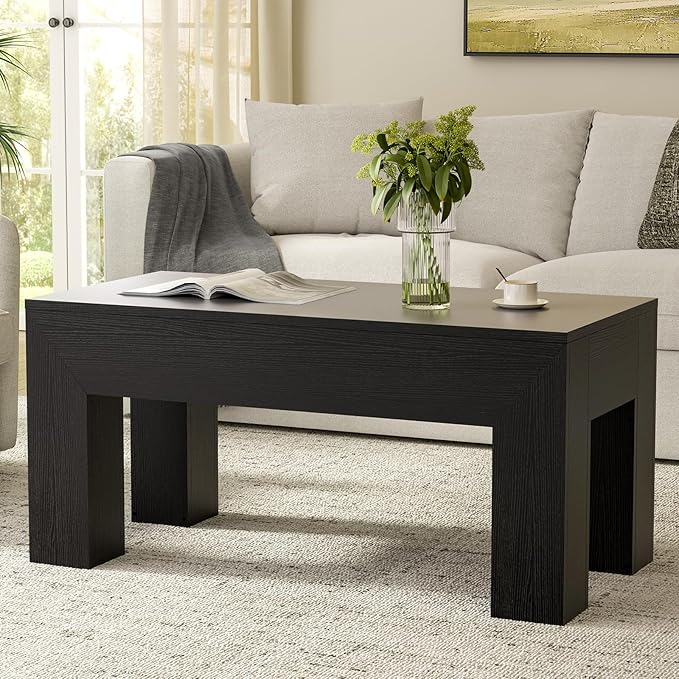 FABATO 41.7'' Lift Top Coffee Table, Wooden Rectangle Coffee Table