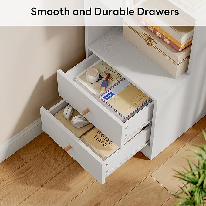 IRONCK Corner Bookshelf, 70.87" Tall Corner Bookcase