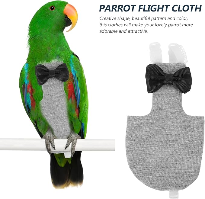 balacoo Washable Bird Diapers Reusable Lightweight Parrot Flight Suit Skin-Friendly Decorative Bird Costume for Cockatiels Lovebirds Conures Pigeons