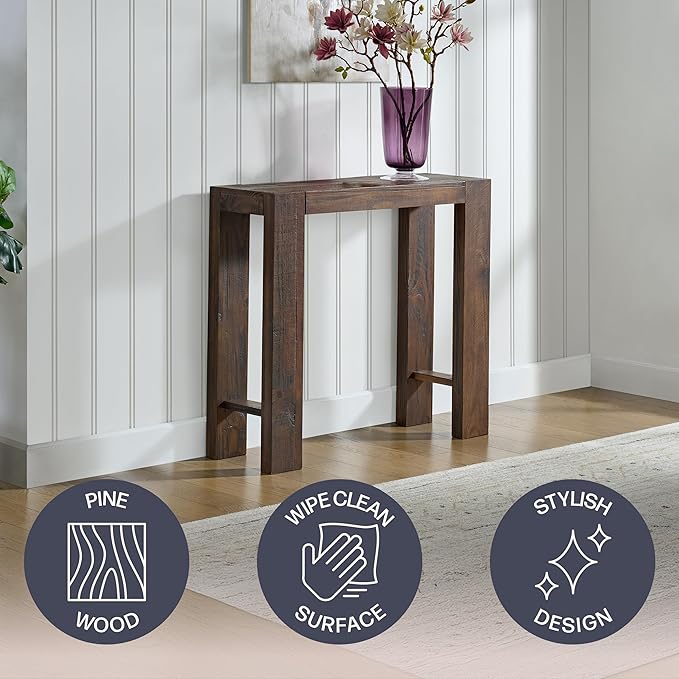 Alaterre Furniture Classic Solid Wood Console Table