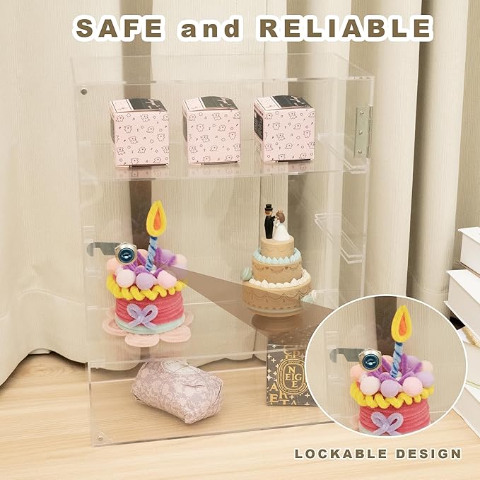 4 Shelf Clear Acrylic Display Case
