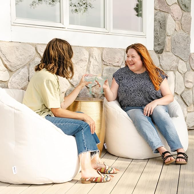 Big Joe Milano Outdoor Beanbag Chair White Marine