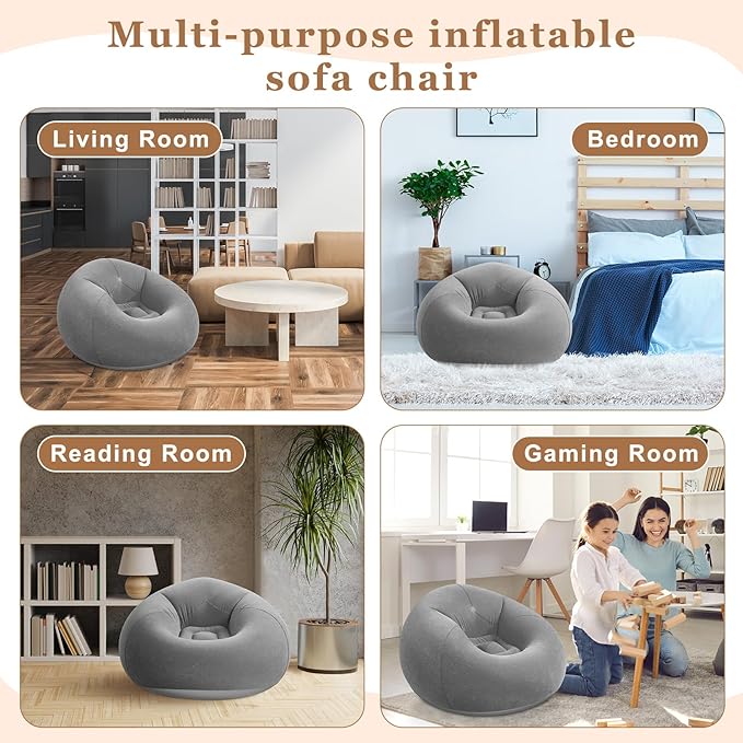 Realspring 6 9 12 Pcs Inflatable Bean Bag Chairs