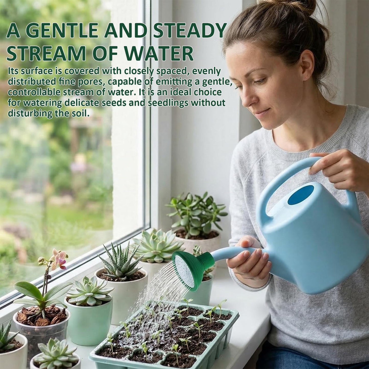 Shgxjjnb 4 Pack Watering Can Head, Watering Can Replacement Head, Universal Garden Watering Can Rose Head Water Sprinkler for Most Garden Watering Cans