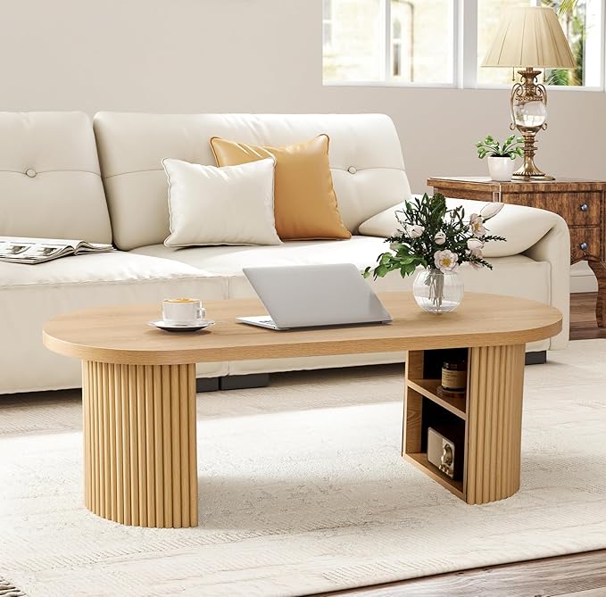 Oval Fluted Coffee Table