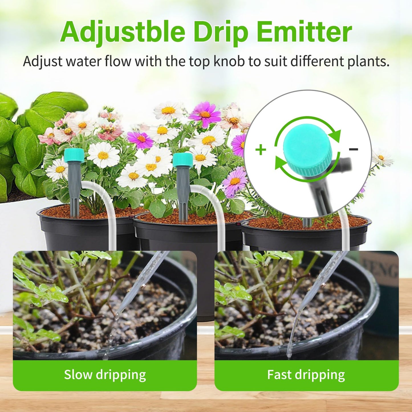 Automatic Plant Watering System for Small Indoor Plants, Programmable Drip Irrigation Kit for Up to 10 Pots, Self Watering System for Home & Balcony (Indoor Use Only)