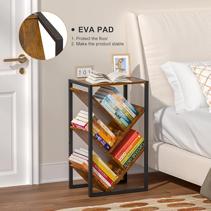 Small Bookcase - 5 Tier Tree Bookshelf