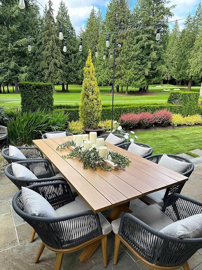 PURPLE LEAF Patio Dining Chair Set Modern Wicker Outdoor Furniture Seating