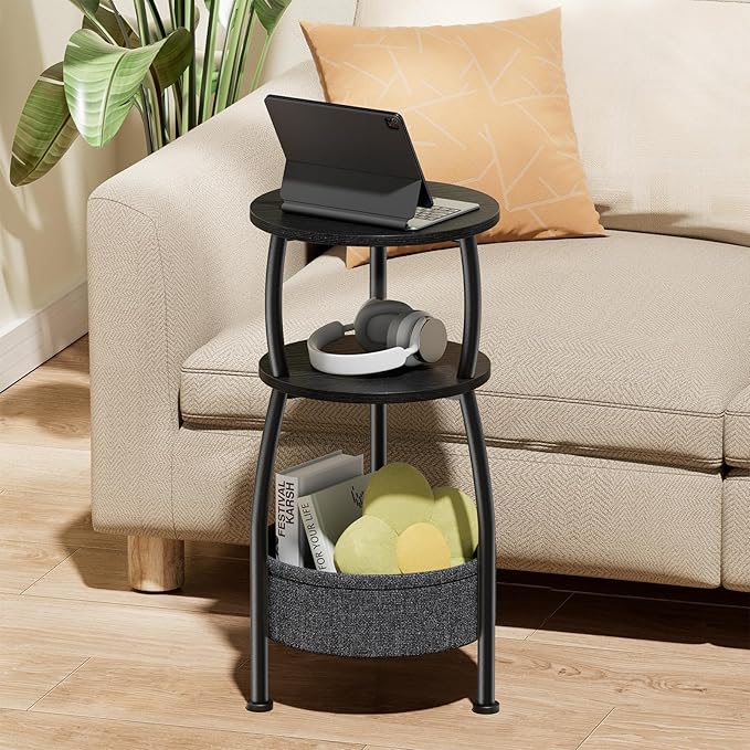 Small Round Side Table for Living Room