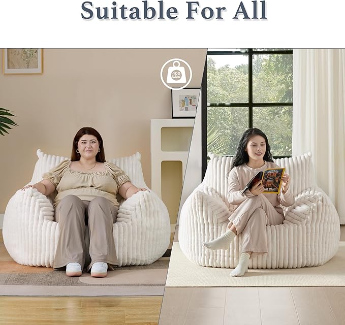 Giant Plush Bean Bag Chair for Adults