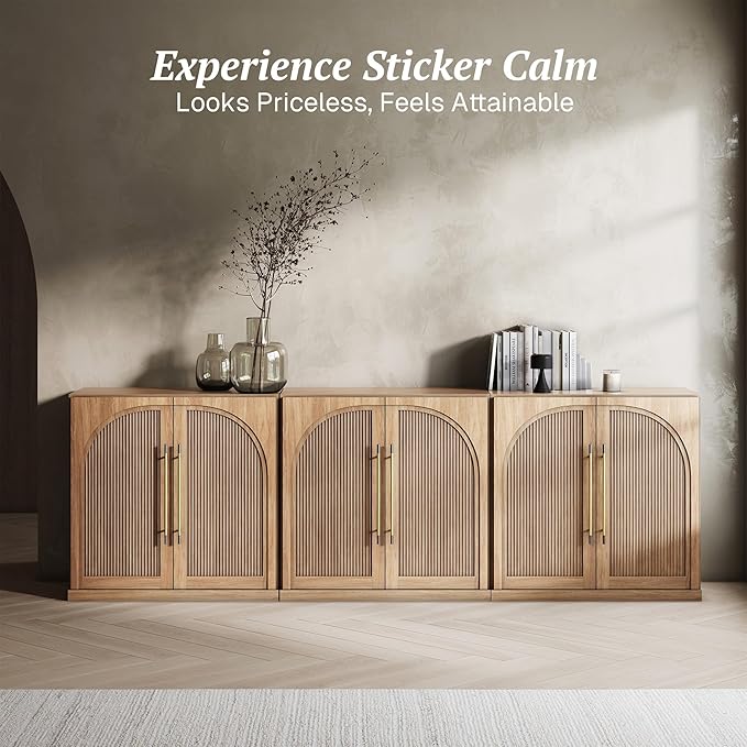 BELLEZE Set of 3 Modular Sideboard